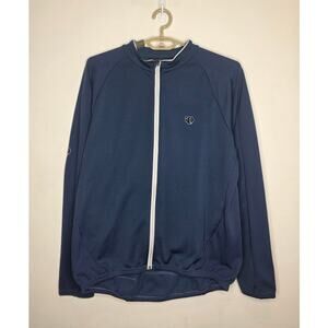 Pearl Izumi blue long sleeve full zip cycling jersey rear pockets - XL - biking